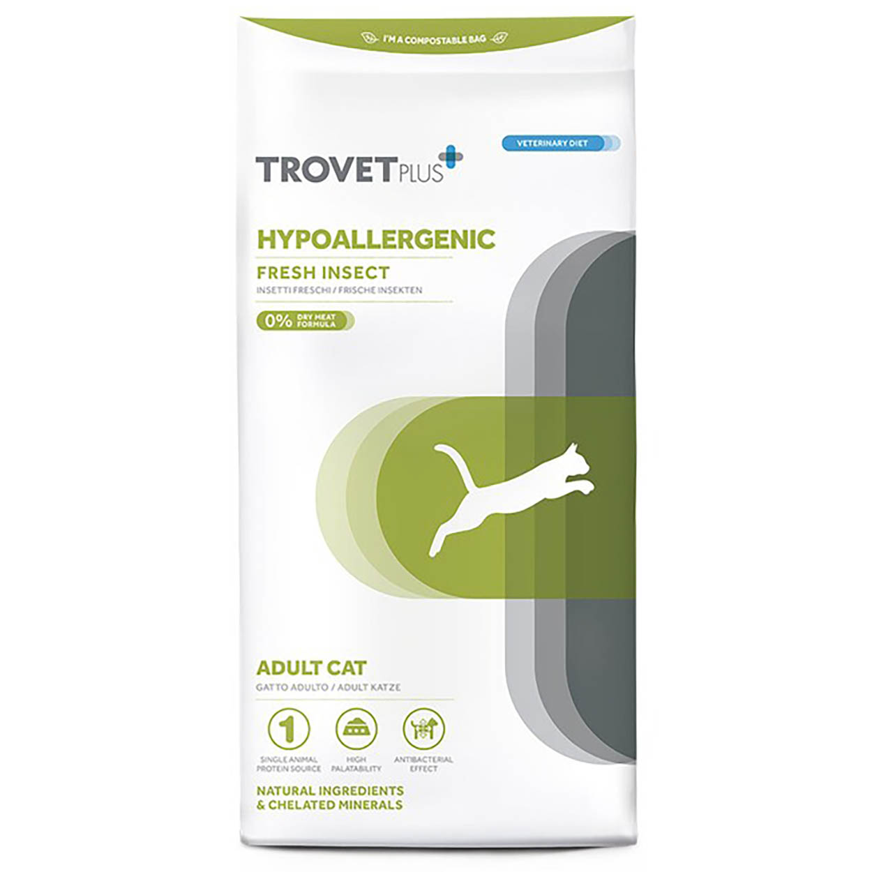 Trovet Plus Hypoallergenic Katze Adult Insekt 5kg 