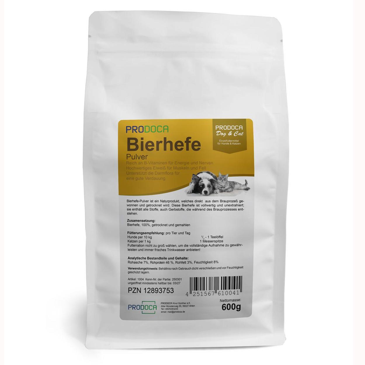 Prodoca Bierhefe Hund