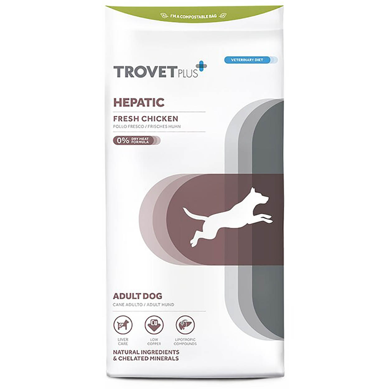 Trovet Plus Hepatic Hund Adult Huhn 10kg 
