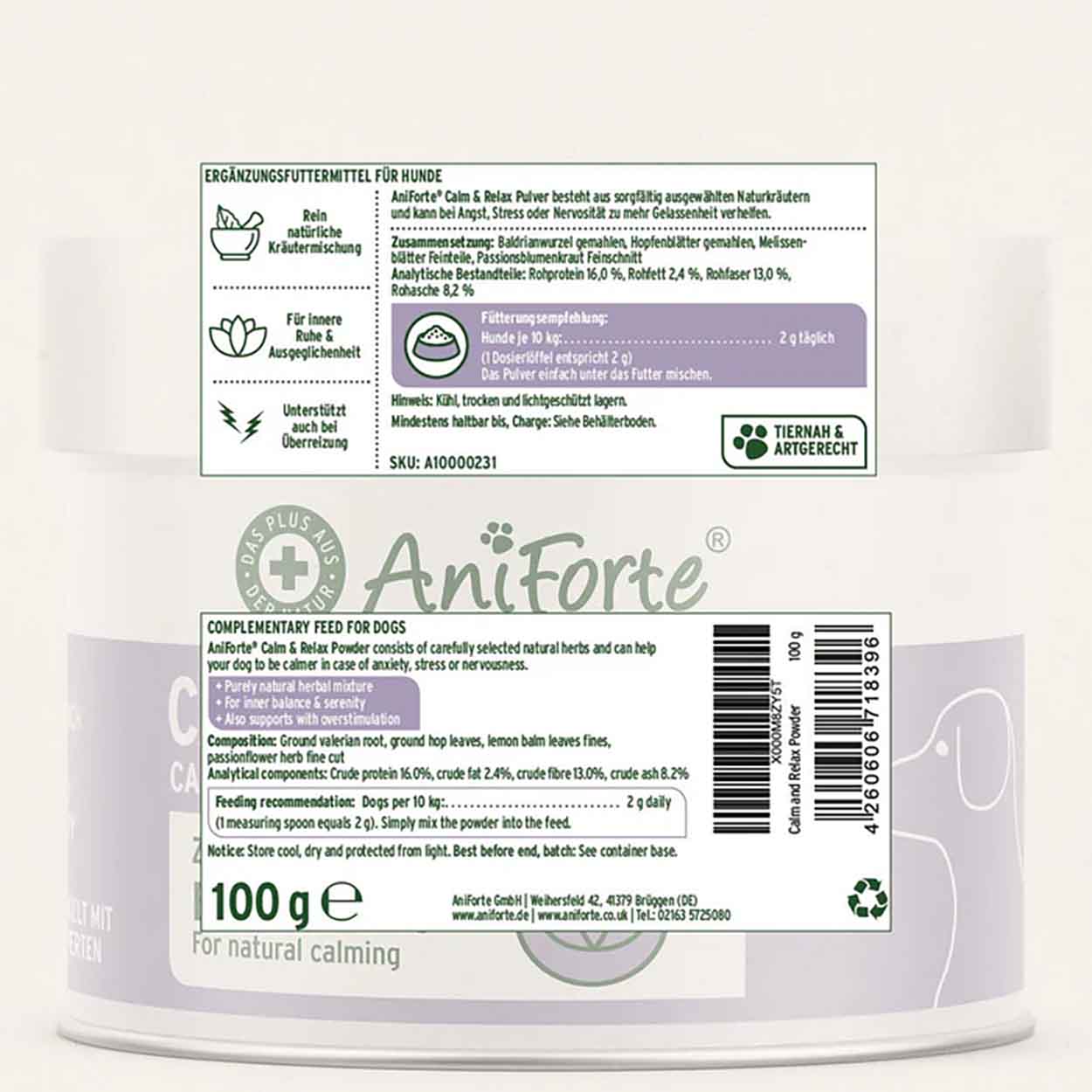 AniForte Calm Relax Pulver 100g