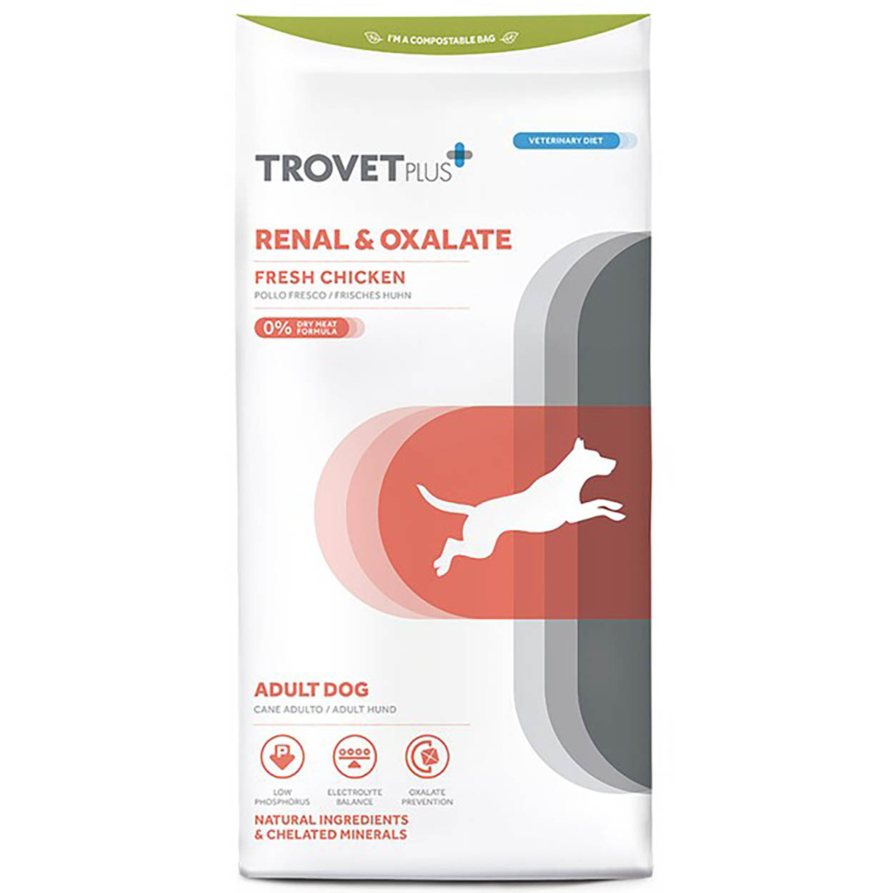 Trovet Plus Renal Oxalate Hund Adult Huhn 3kg  