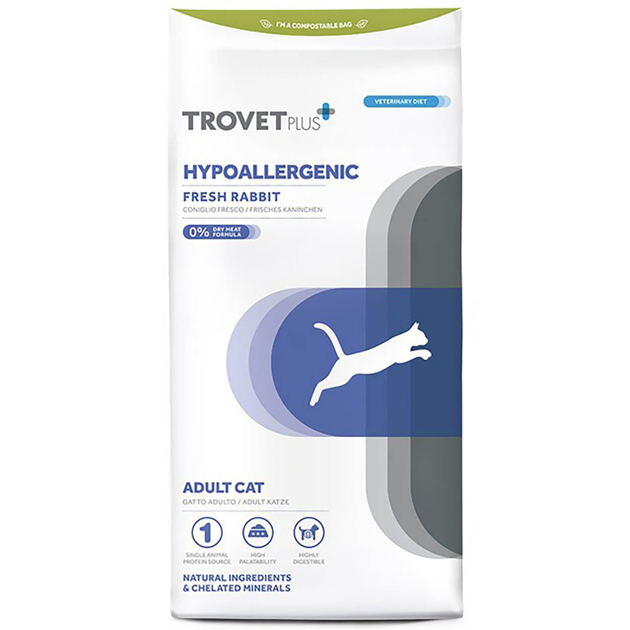 Trovet Plus Hypoallergenic Katze Adult Kaninchen 5kg 