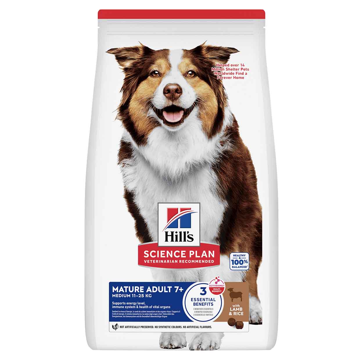 Hills Science Plan Hund Medium Mature Adult 7+ Lamm 2,5kg