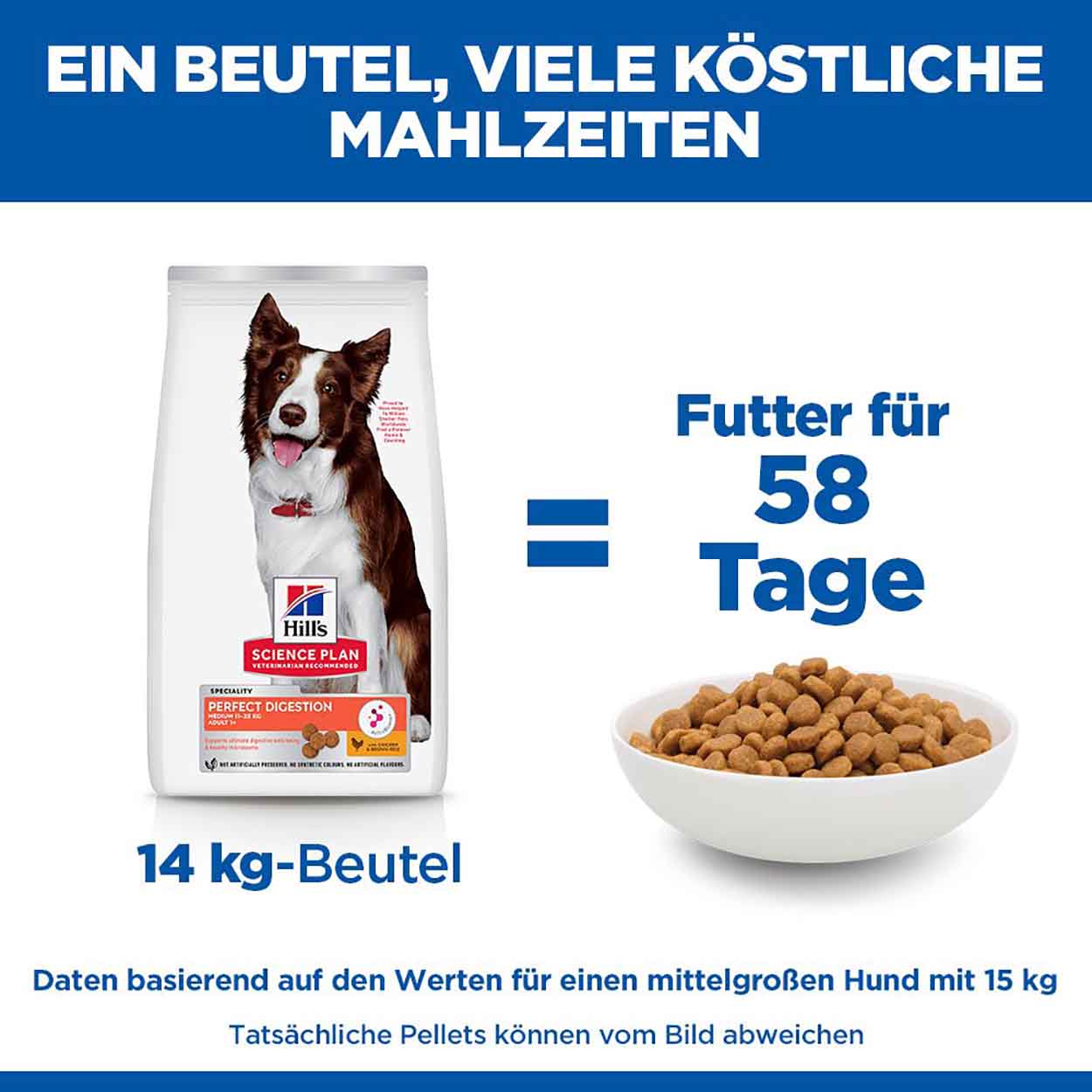 Hills Science Plan Hund Perfect Digestion Medium Adult Huhn 14kg