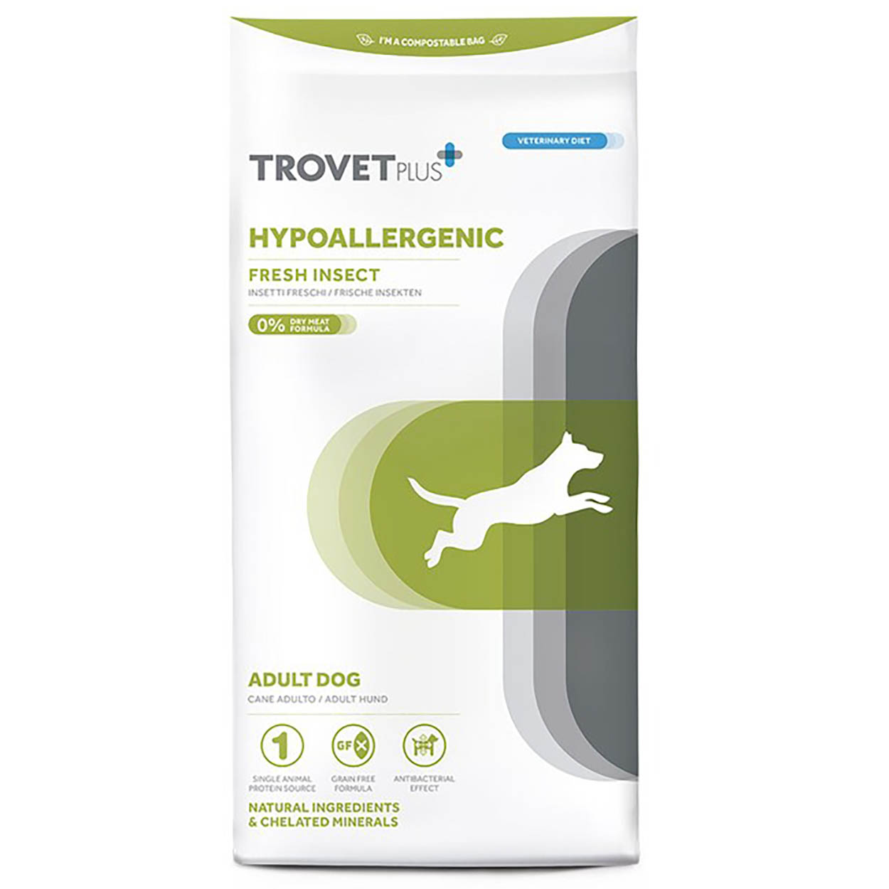 Trovet Plus Hypoallergenic Hund Adult Insekt 10kg
