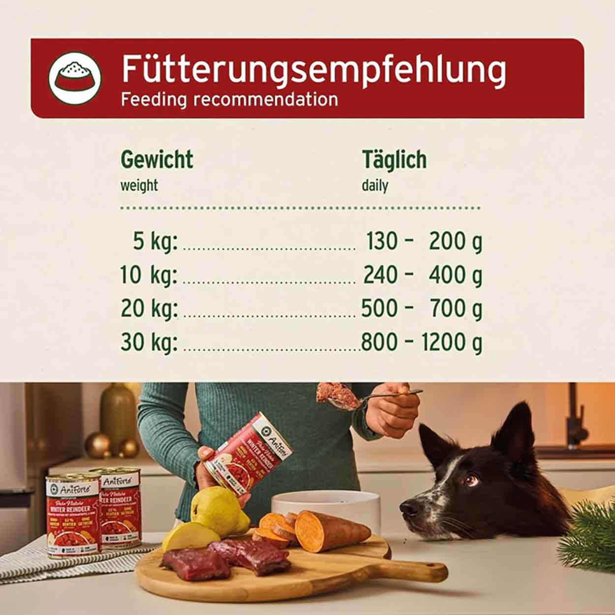 AniForte Nassfutter Winter Reindeer 6x400g 