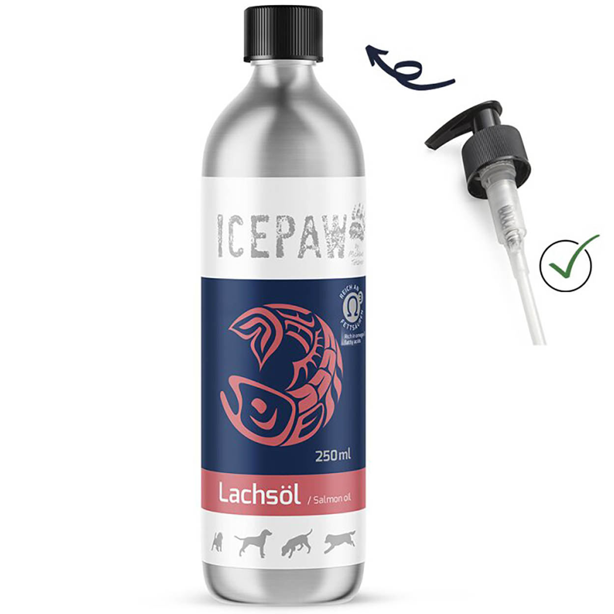 Icepaw Pumpe für Ölflaschen 250ml und 500ml