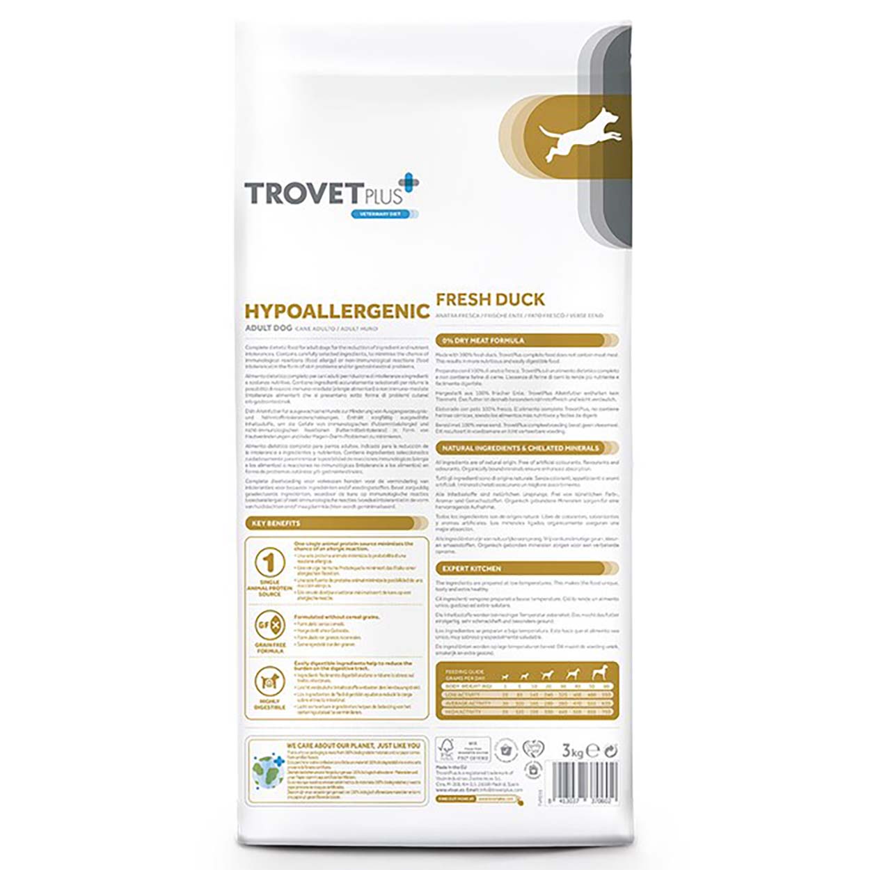 Trovet Plus Hypoallergenic Hund Adult Ente 10kg 