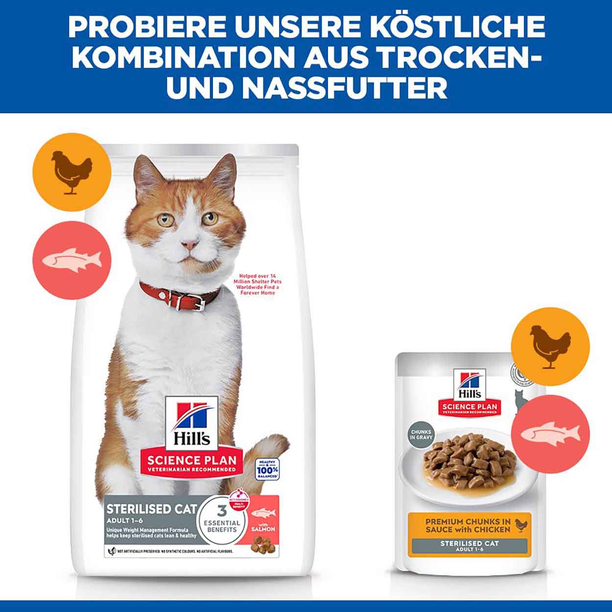 Hills Science Plan Katze Sterilised Cat Adult Lachs 10kg