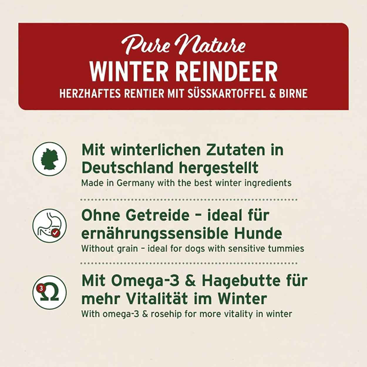 AniForte Nassfutter Winter Reindeer 6x400g 