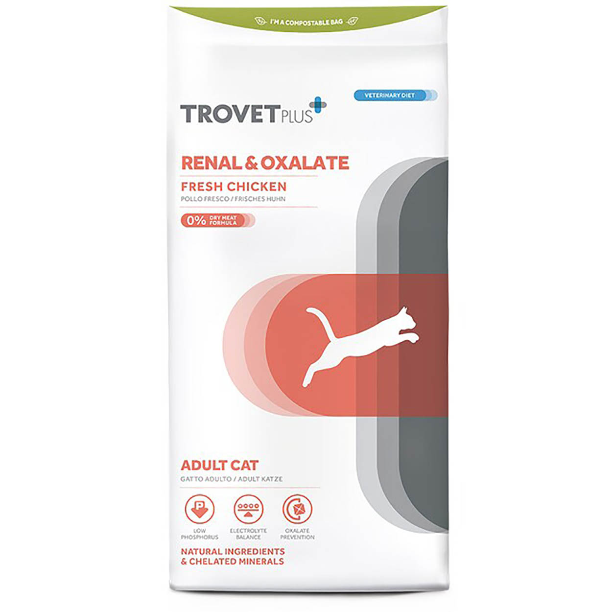 Trovet Plus Renal Oxalate Katze Adult Huhn 2,5kg 