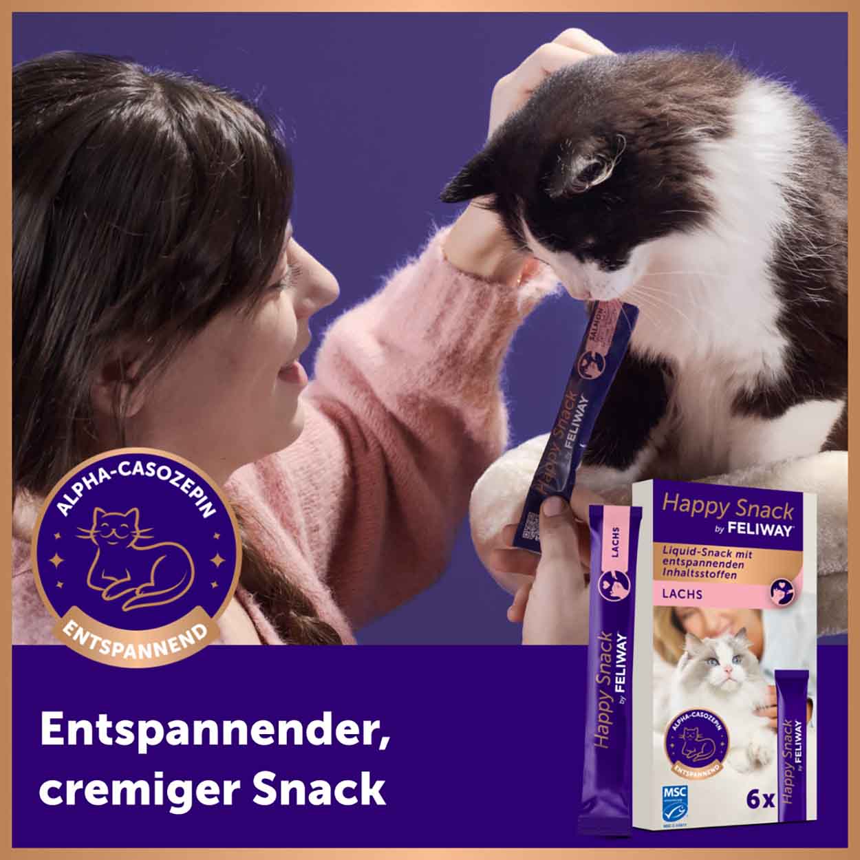 FELIWAY Happy Snack Lachs 6x15g 
