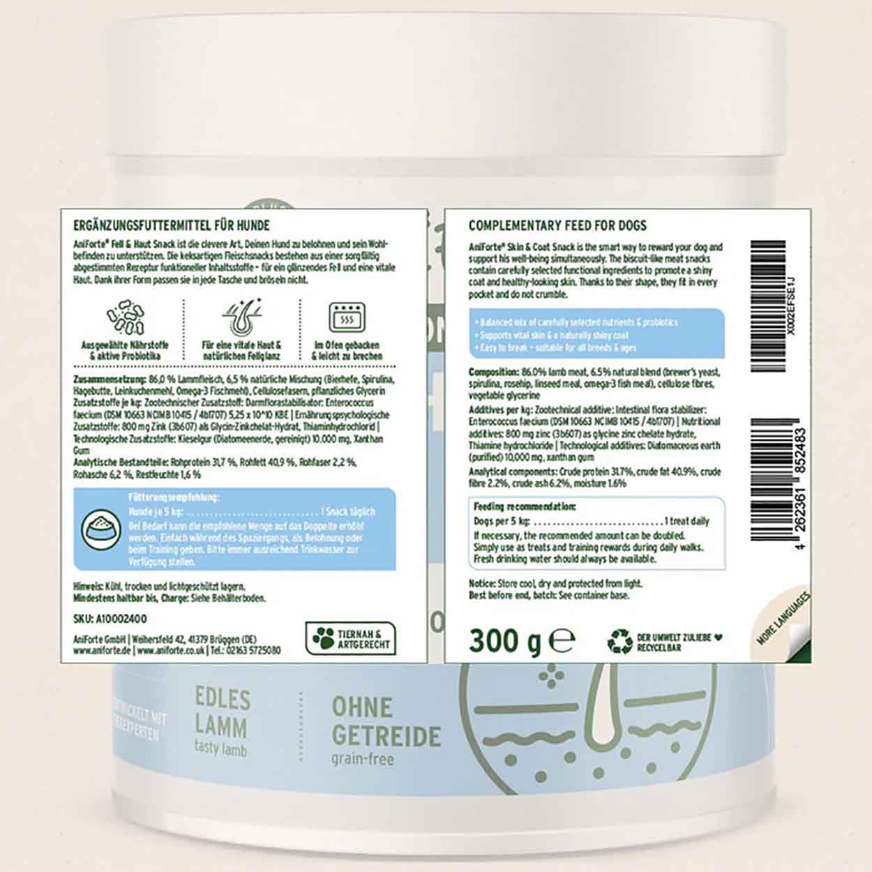 AniForte Fell & Haut Snack 300g