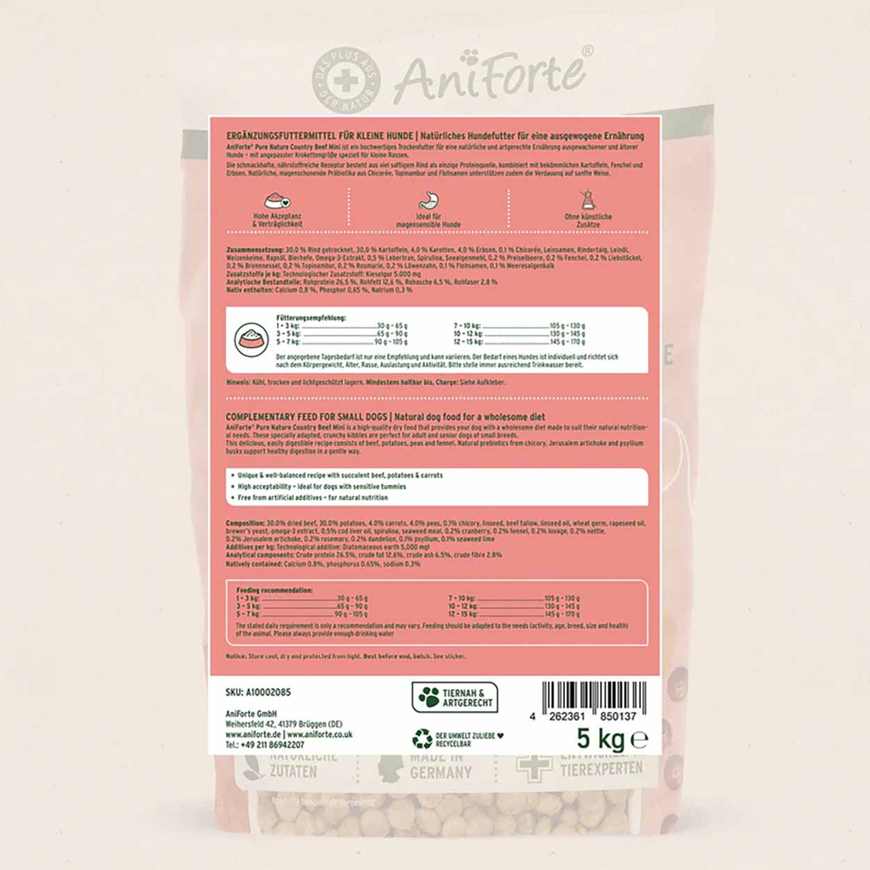 AniForte Pure Nature Country Rind Mini 5kg