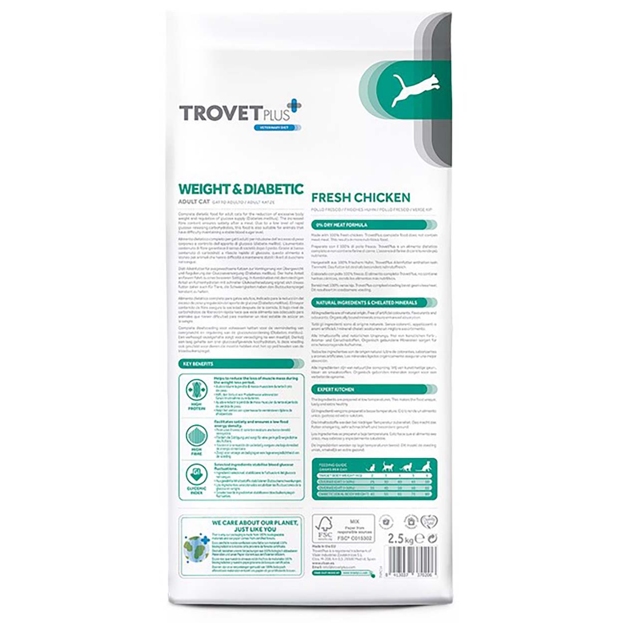 Trovet Plus Weight Diabetic Katze Adult Huhn 5kg  
