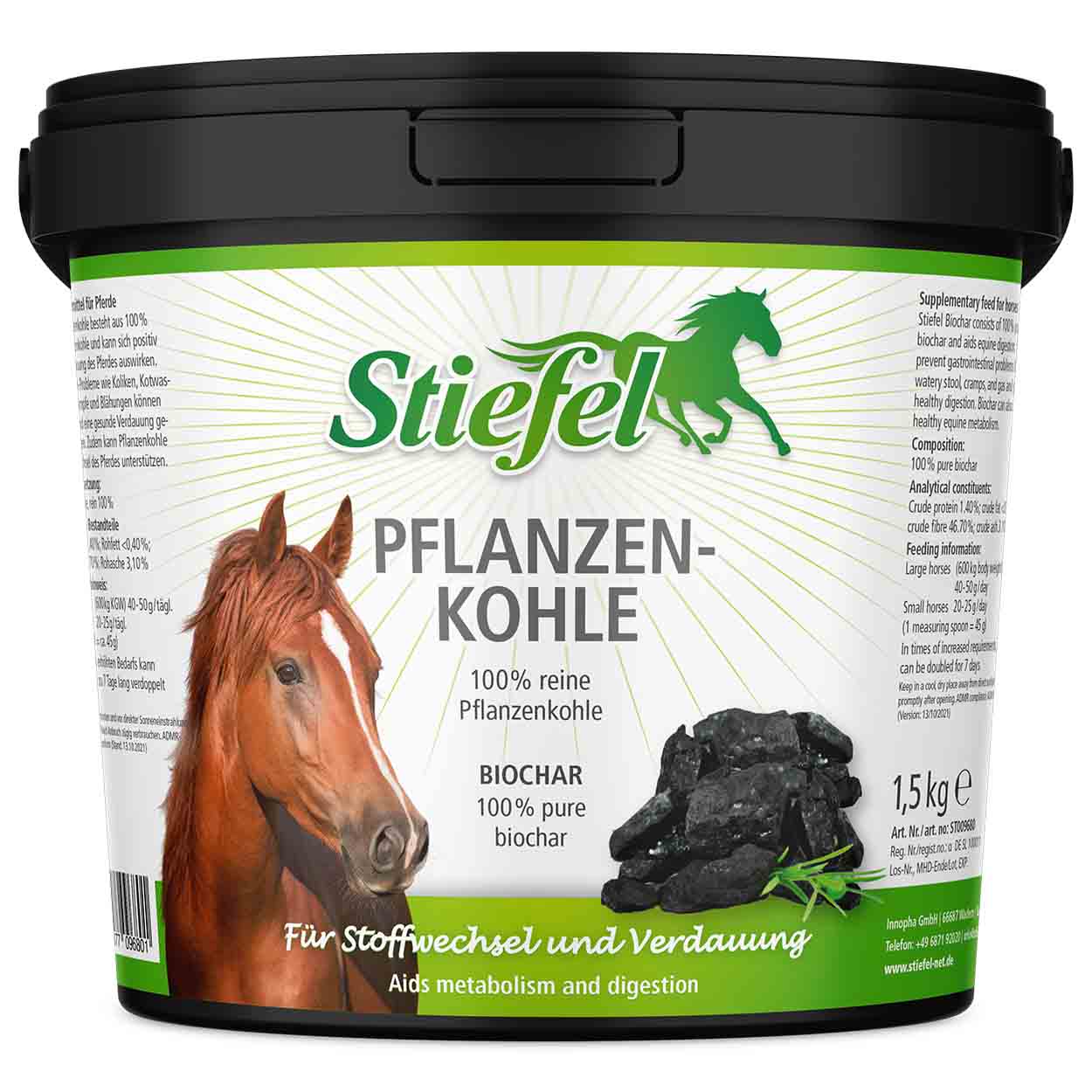 Stiefel Pflanzenkohle 1,5kg