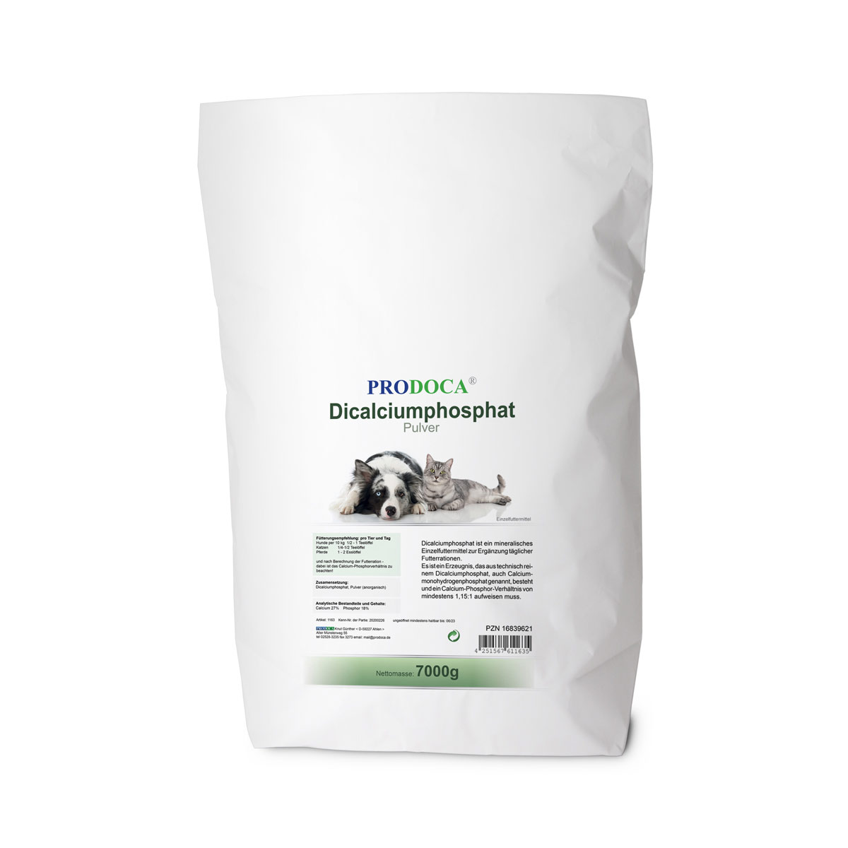Prodoca Dicalciumphosphat Pulver Hund