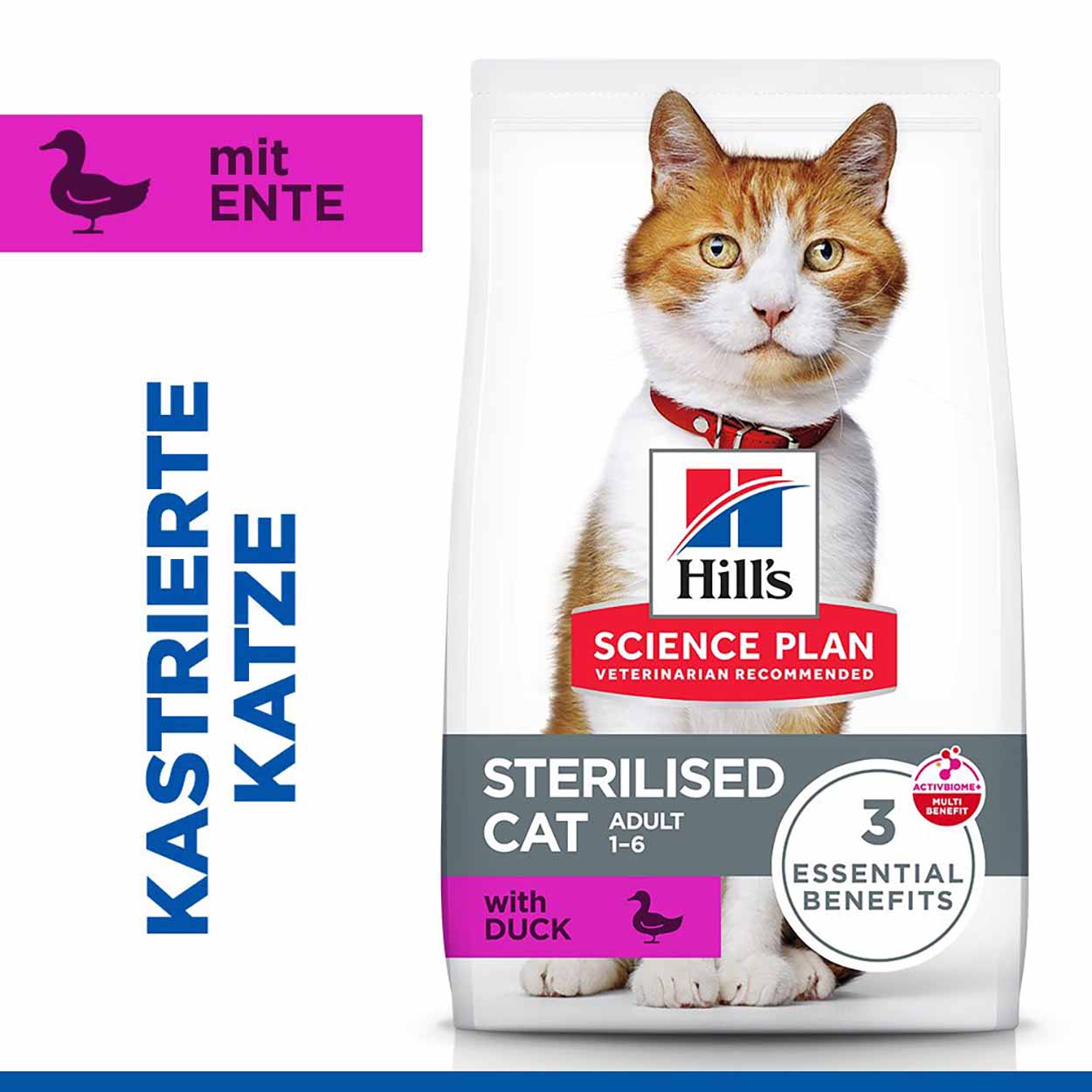 Hills Science Plan Katze Sterilised Cat Adult Ente 3kg 