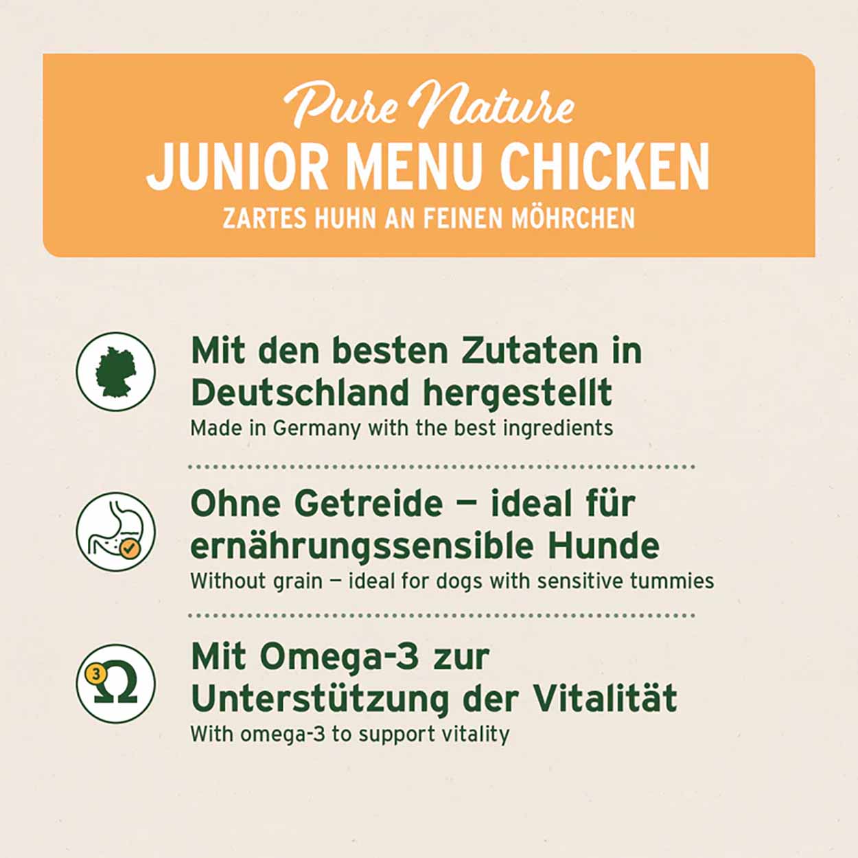 AniForte Nassfutter Junior Menue Huhn 6x400g