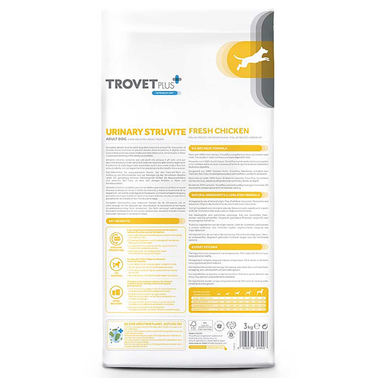 Trovet Plus Urinary Struvite Hund Adult Huhn 10kg 