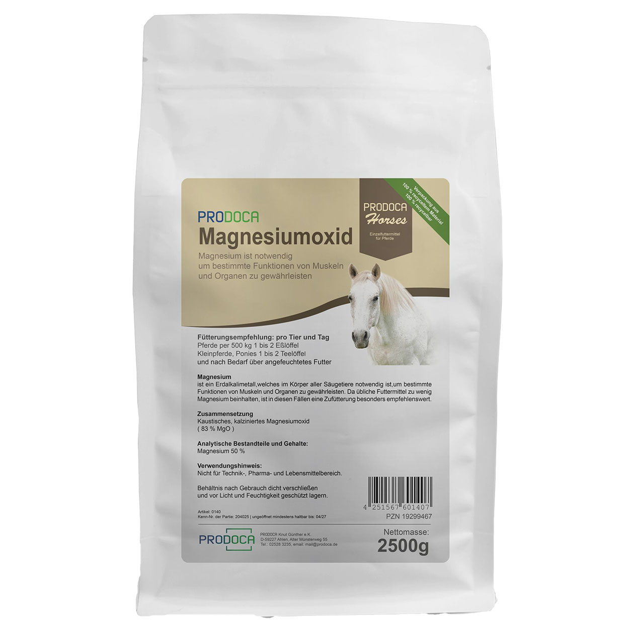 Prodoca Magnesiumoxid Pferd 2,5kg