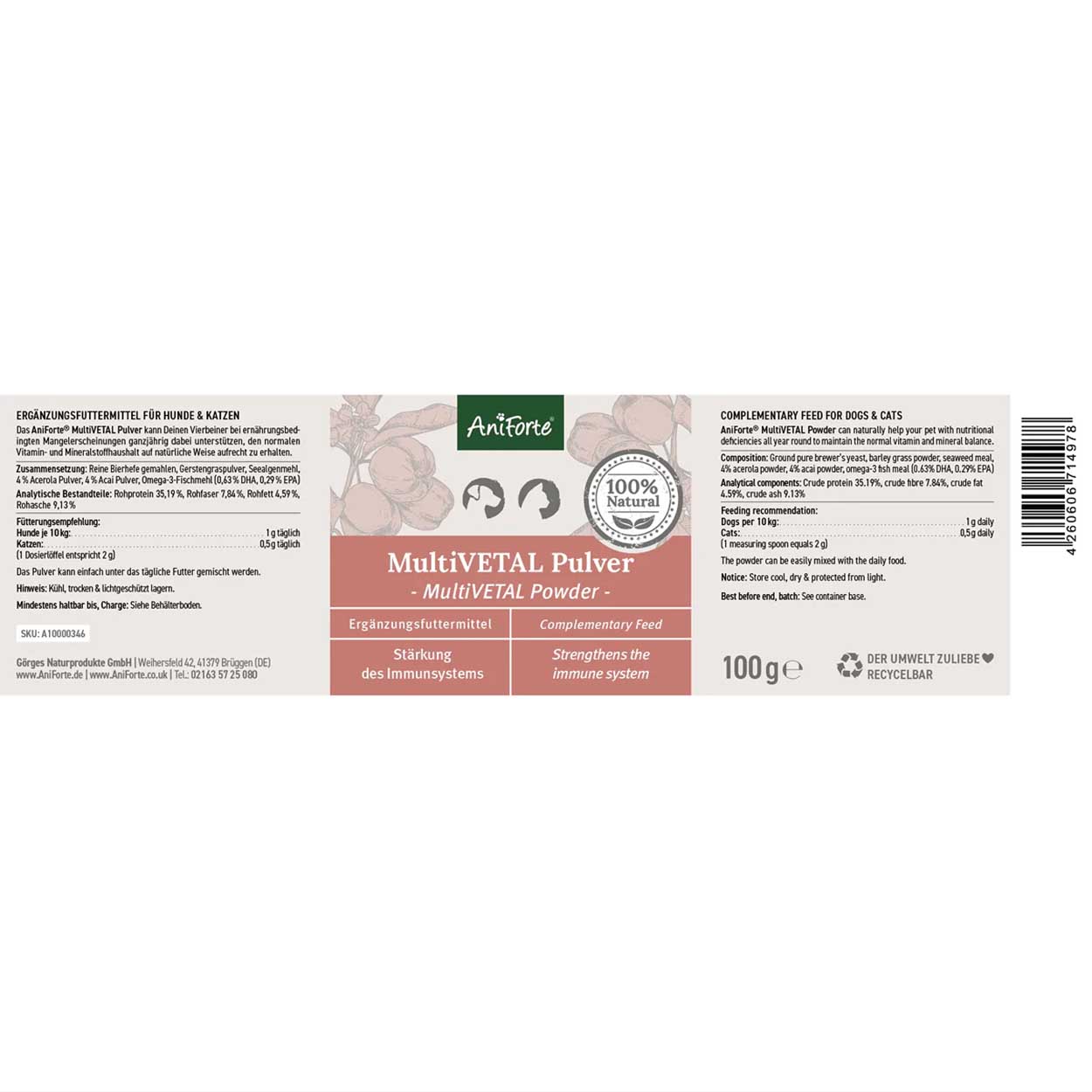 AniForte MultiVetal Pulver 100g