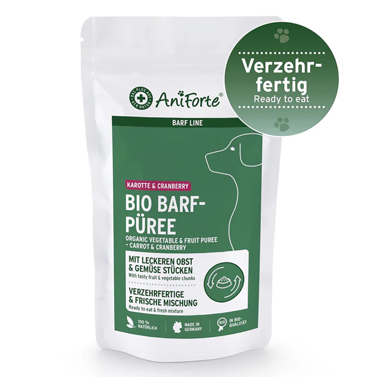 AniForte Bio BARF Püree Karotte & Cranberry 14x150g