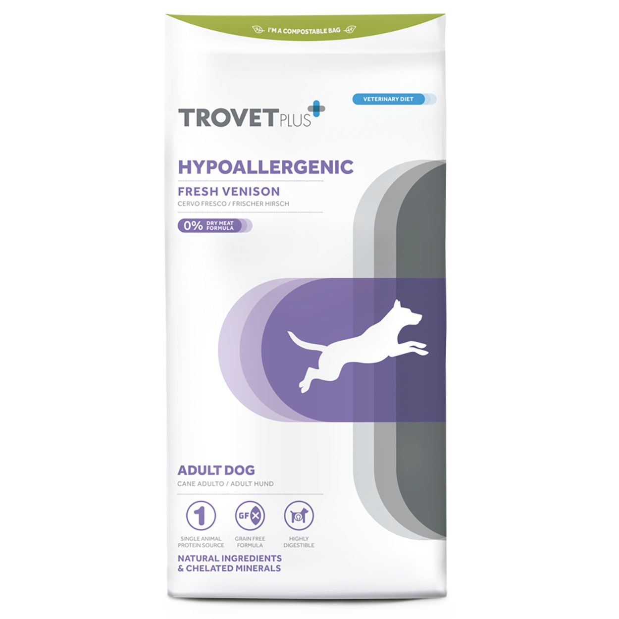 Trovet Plus Hypoallergenic Hund Adult Hirsch 10kg 