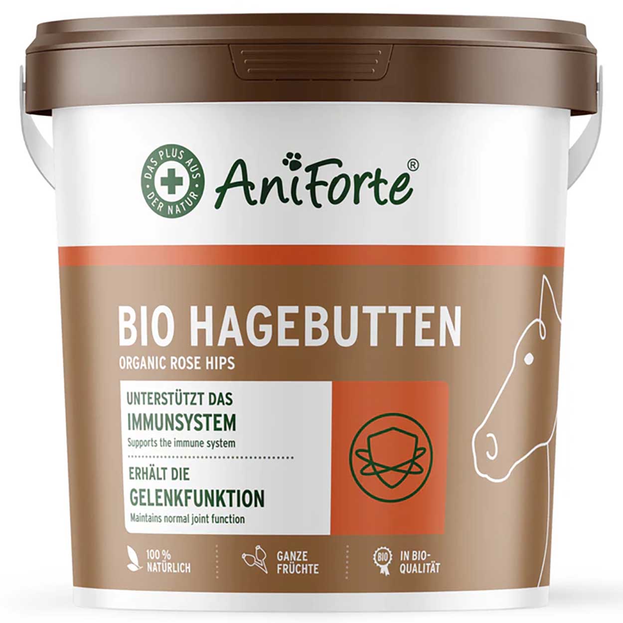 AniForte Pferd Hagebutten ganze Früchte 1kg