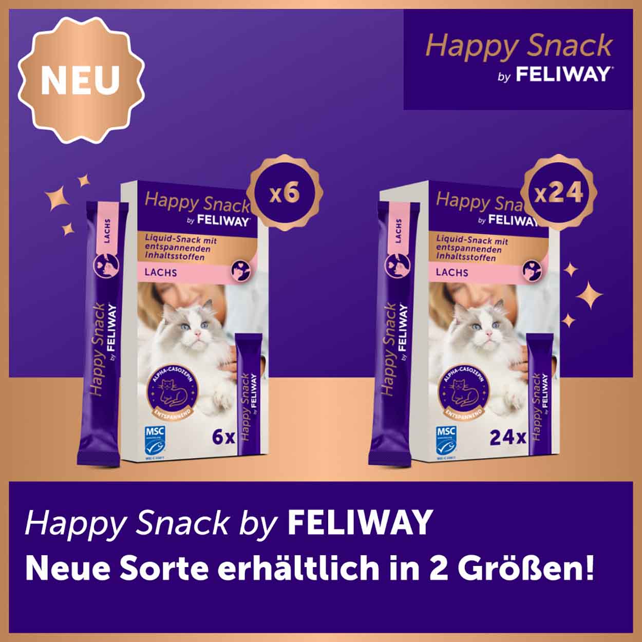 FELIWAY Happy Snack Lachs 6x15g 