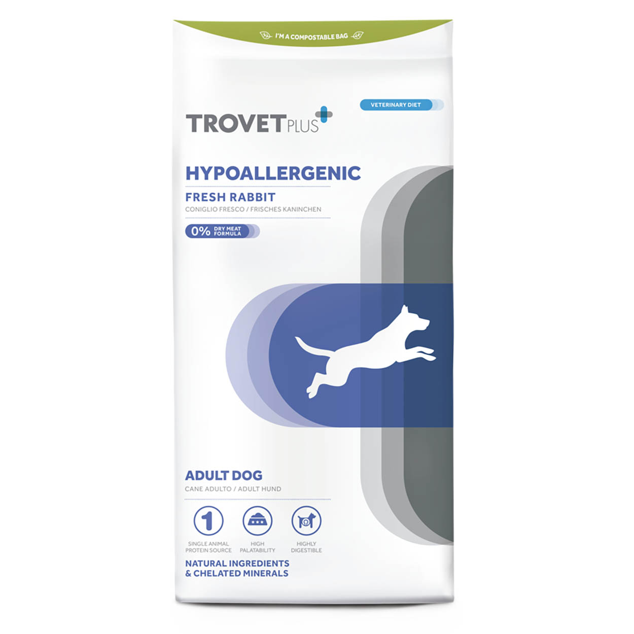 Trovet Plus Hypoallergenic Hund Adult Kaninchen 10kg 