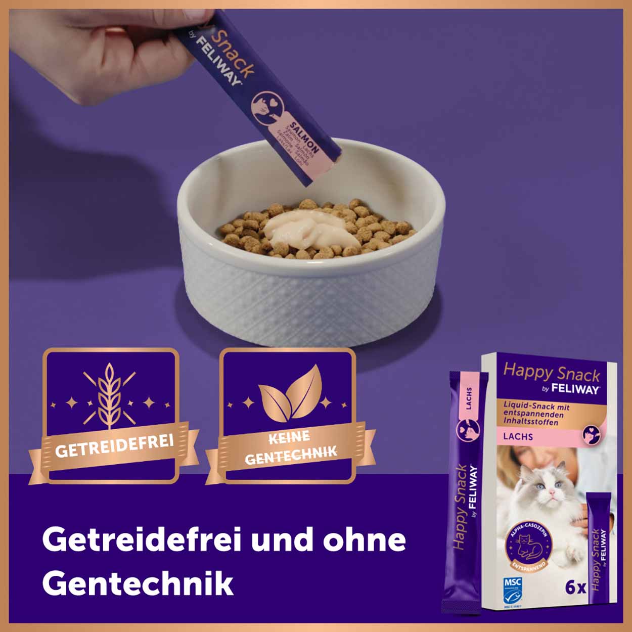 FELIWAY Happy Snack Lachs 6x15g 