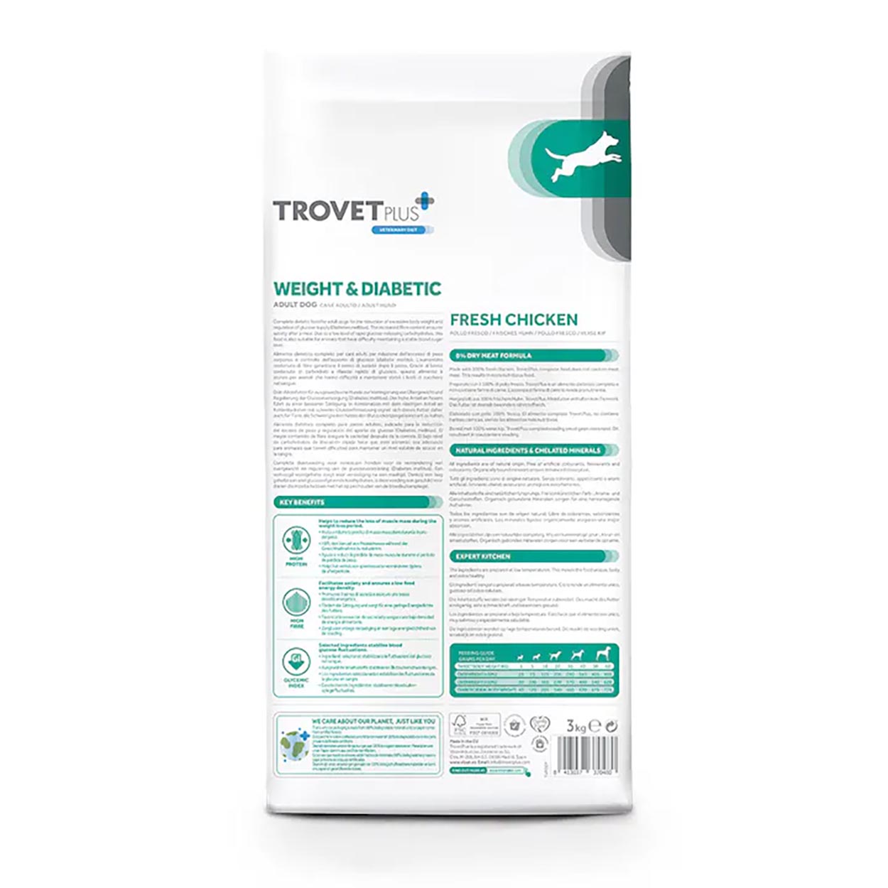 Trovet Plus Weight & Diabetic Hund Adult Huhn 3kg 