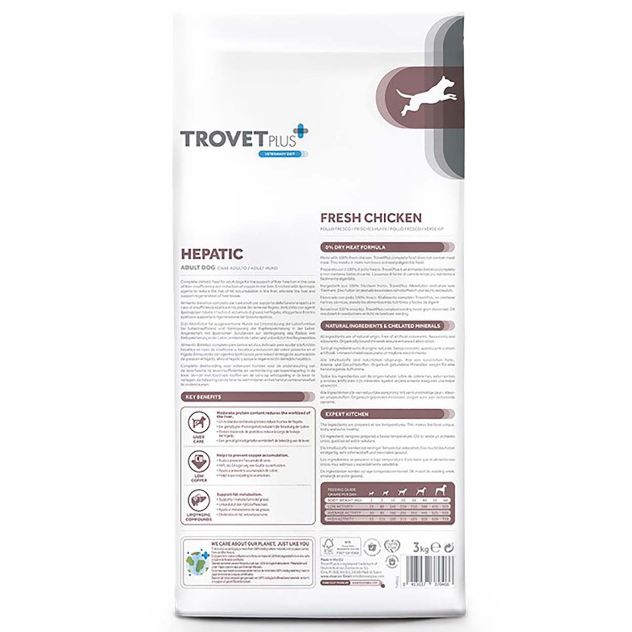 Trovet Plus Hepatic Hund Adult Huhn 10kg 