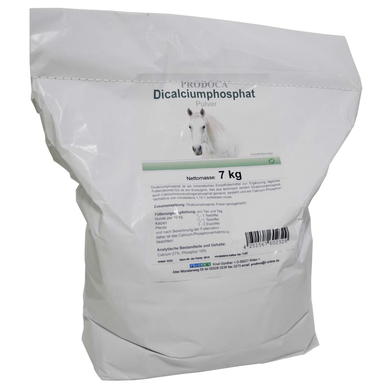 Prodoca Dicalciumphosphat Pulver Pferd