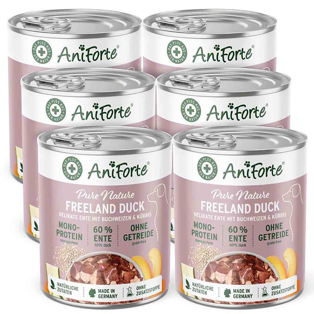 AniForte Nassfutter Freeland Duck 6x400g