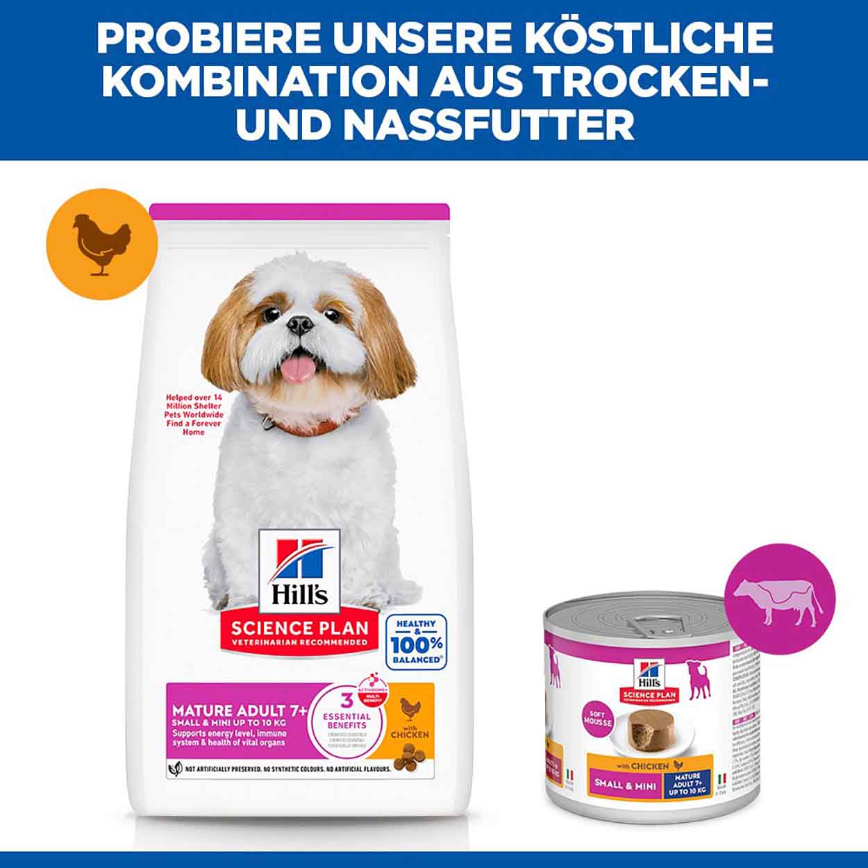 Hills Science Plan Hund Mature Adult 7+ Small & Mini Huhn 3kg 