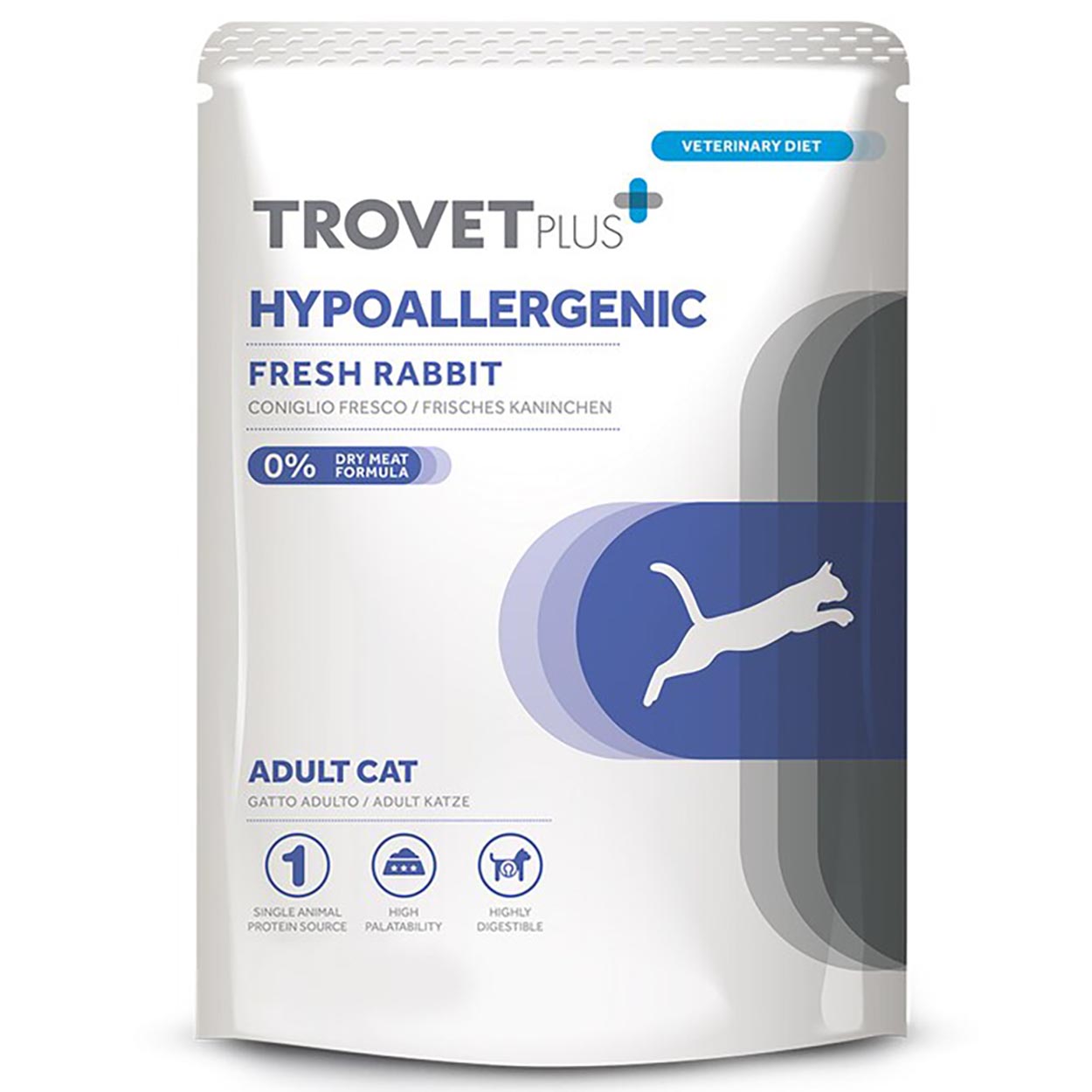 Trovet Plus Hypoallergenic Katze Kaninchen 12x85g