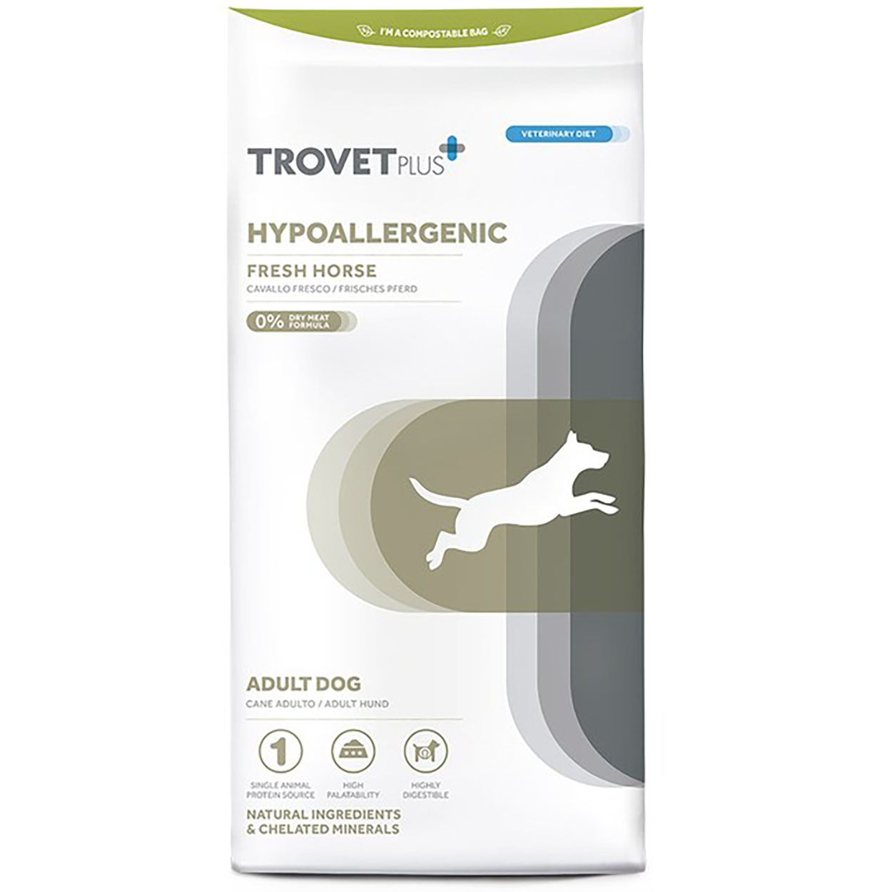 Trovet Plus Hypoallergenic Hund Adult Pferd 10kg 