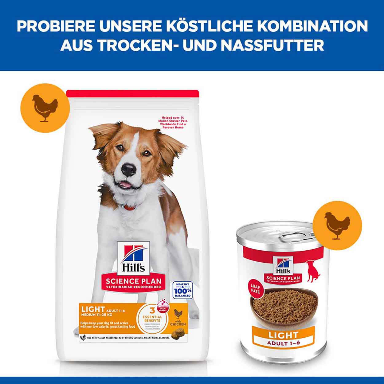 Hills Science Plan Hund Light Adult Huhn 12x370g