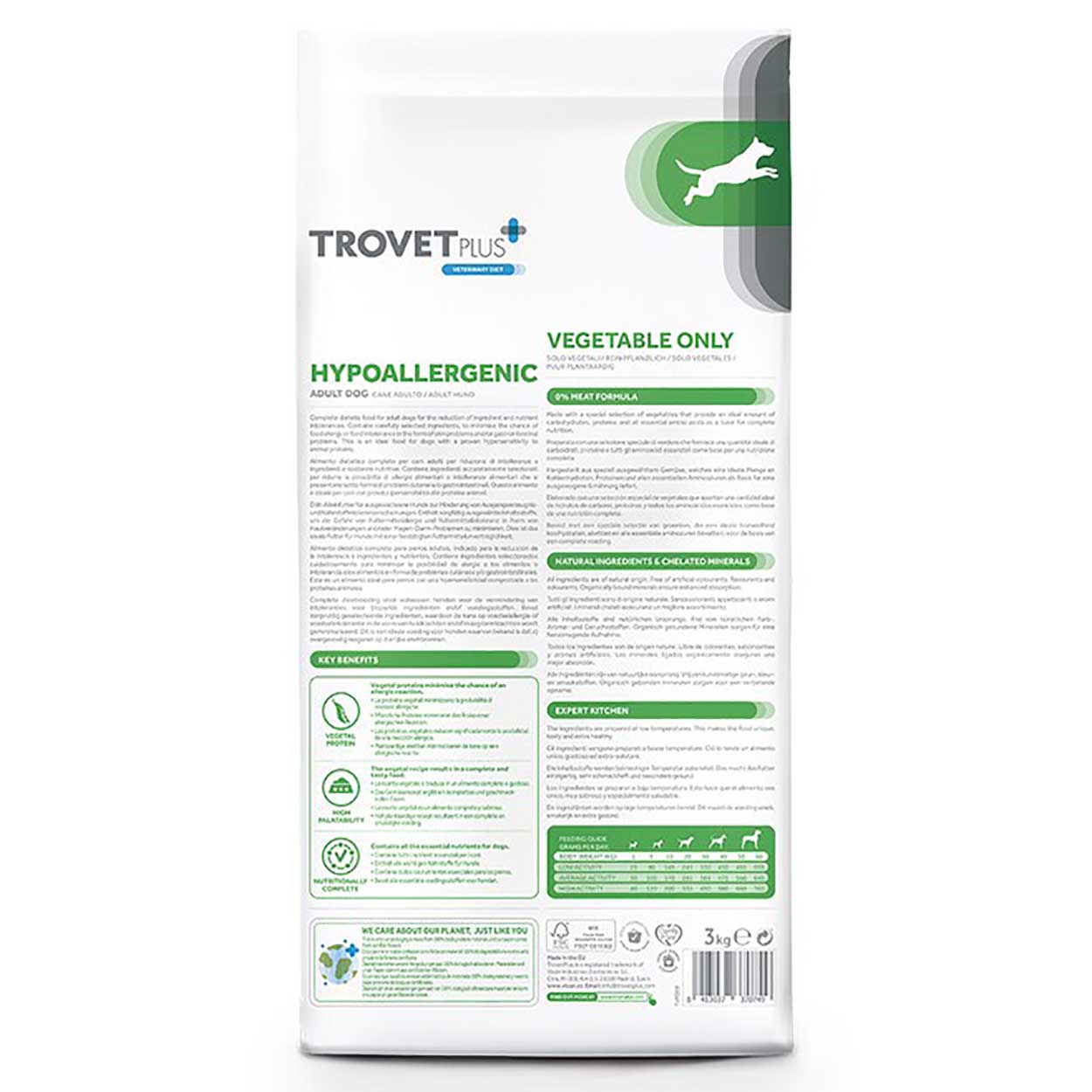 Trovet Plus Hypoallergenic Hund Adult Gemüse 10kg 
