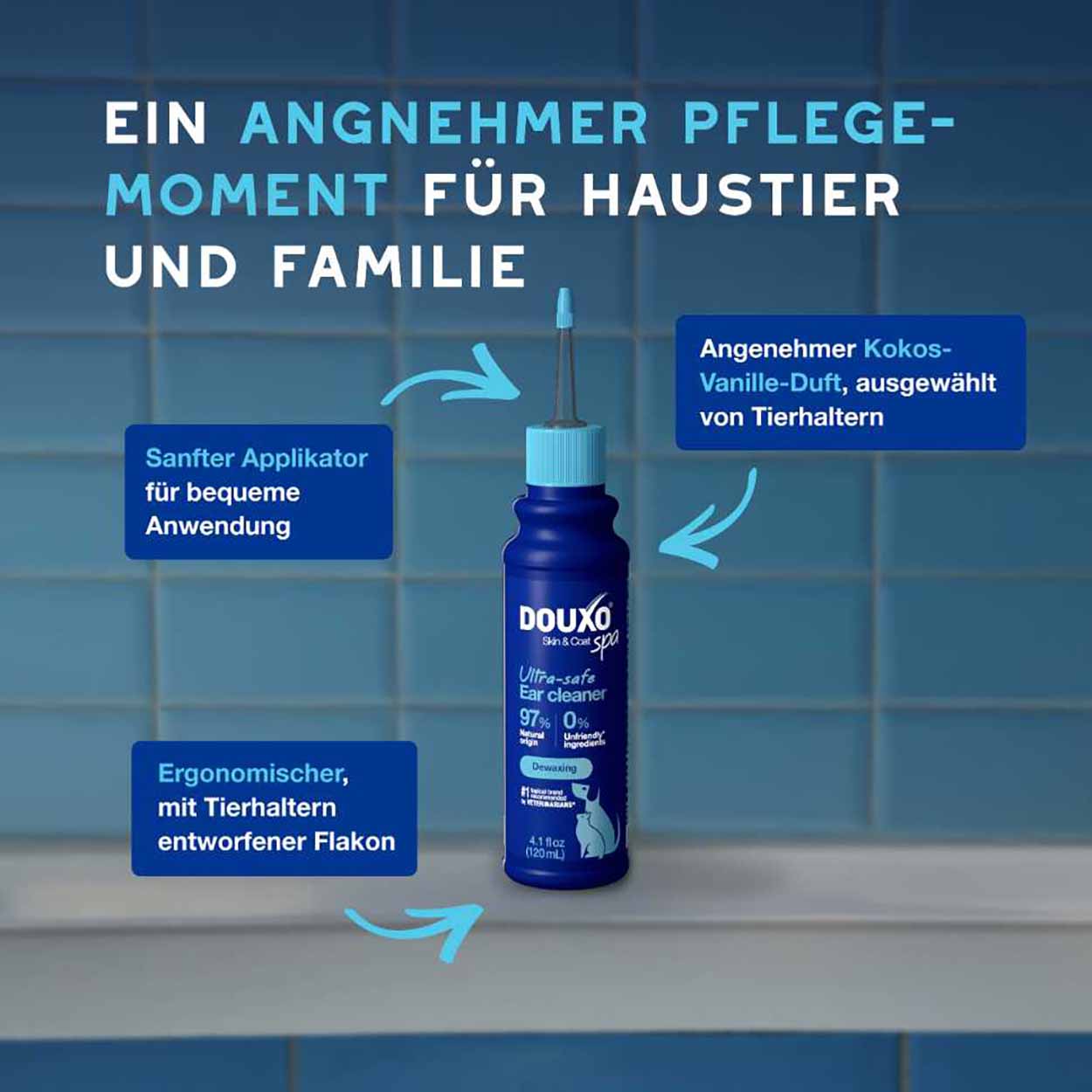 DOUXO SPA Ohrreiniger für Hunde 120ml 