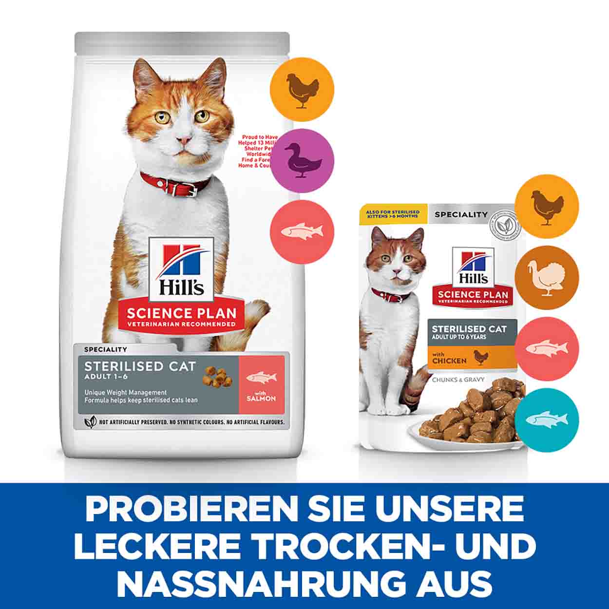 Hills Science Plan Katze Sterilised Cat Adult Lachs 10kg