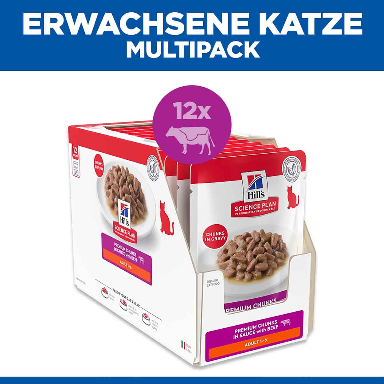 Hills Science Plan Katze Adult Rind 12x85g