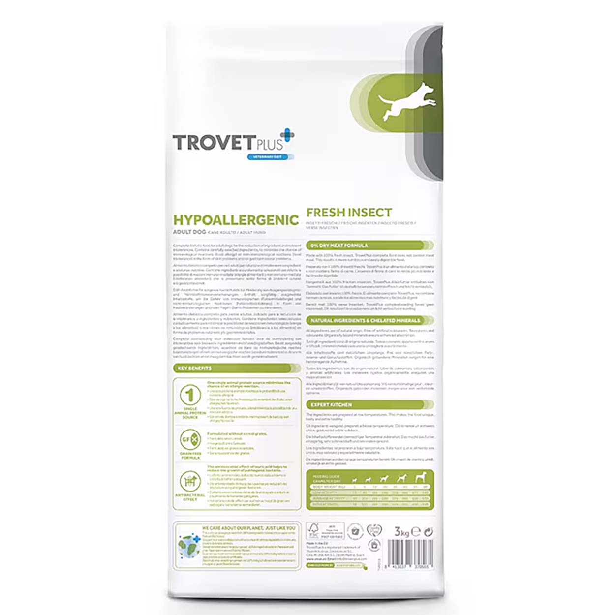 Trovet Plus Hypoallergenic Hund Adult Insekt 10kg