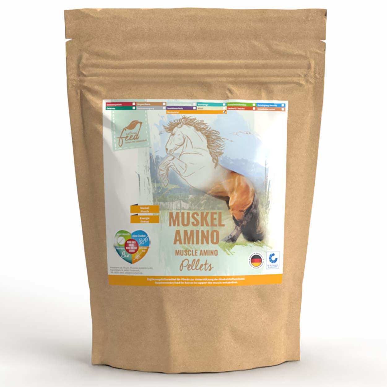 Natural Feed Muskel Amino 1kg Pellets