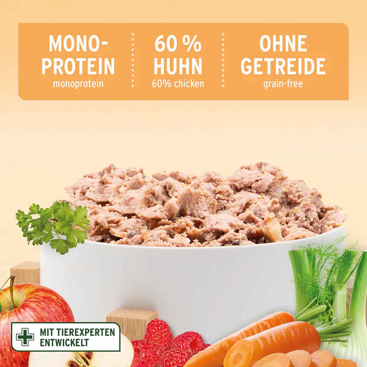 AniForte Nassfutter Junior Menue Huhn 6x400g