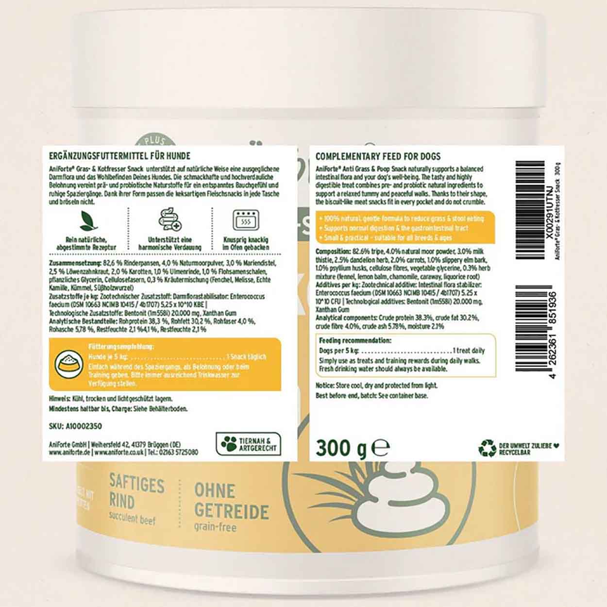 AniForte Gras- & Kotfresser Snack 300g