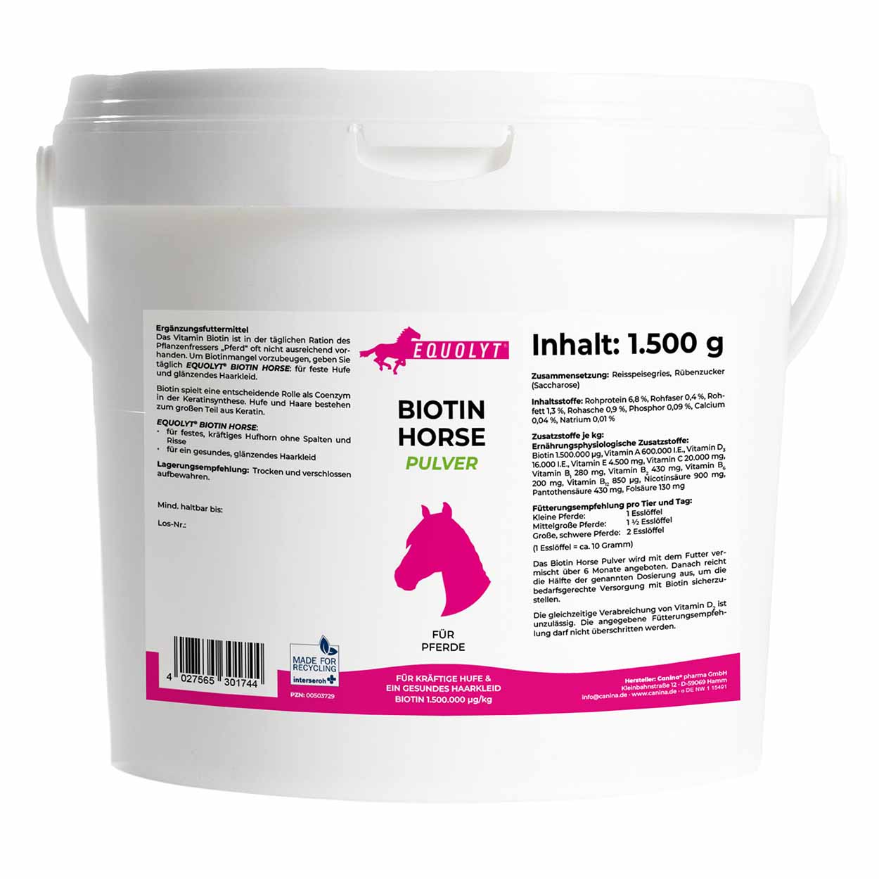 Canina Equolyt Biotin Horse Pulver