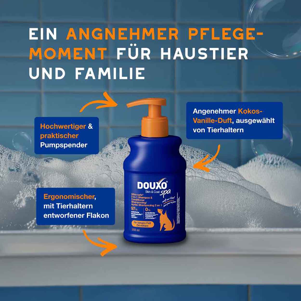 DOUXO SPA 2-In-1 Shampoo & Conditioner 250ml DOUXO SPA 2-In-1 Shampoo & Conditioner 250ml